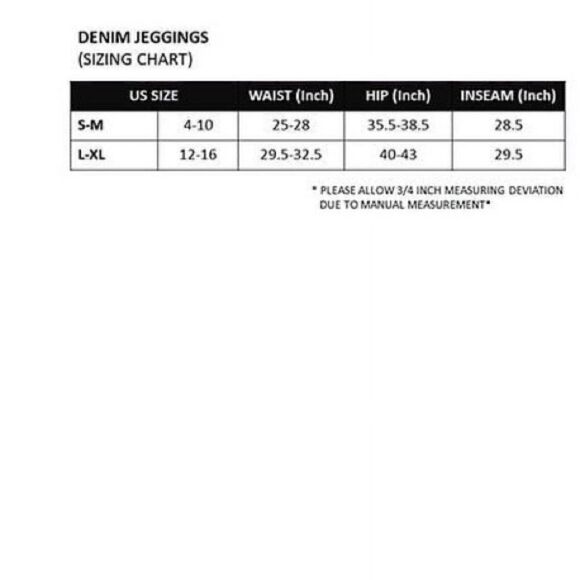 Lildy Women's Denim Leggings Stretchable Cotton Blend Small-Medium NWT S/M - Picture 10 of 11